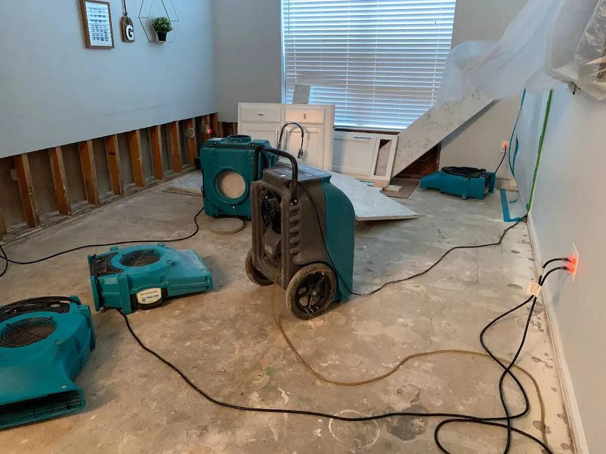 Dehumidifier in flood-cut room for Water Extraction & Removal in Brewton